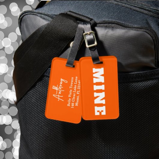 Spaß MINE Personalisiertes Gepäckanhänger