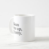 Spaß Minimalistisch Playful Sci-fi Kaffeetyppograf Kaffeetasse (Vorderseite Links)