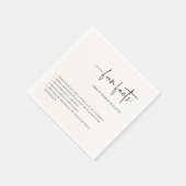 Spaß Minimalistische Hochzeit Serviette (Ecke)