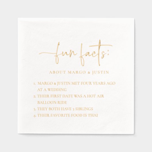 Spaß Minimalistische Hochzeit Servietten Mit Folie (Vorderseite)