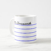 Spaß, Minimalistische Personalisiert Teacher-Tasse Kaffeetasse (Vorderseite Links)