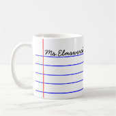 Spaß, Minimalistische Personalisiert Teacher-Tasse Kaffeetasse (Links)