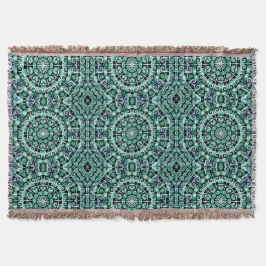 Spaß mit Aquamarin und schwarz Decke (Vorderseite)