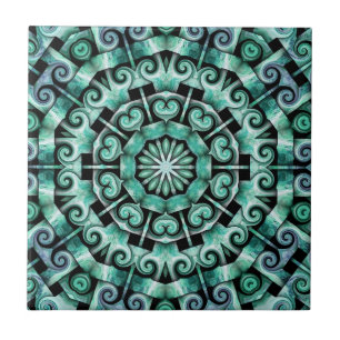 Spaß mit Aquamarin und schwarz Fliese