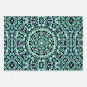 Spaß mit Aquamarin und schwarz Geschenkpapier Set (Vorderseite)