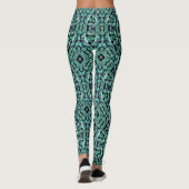 Spaß mit aquamarin und schwarz leggings (Rückseite)
