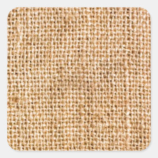 Spaß mit Burlap Quadratischer Aufkleber