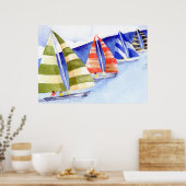Spaß mit den Segeln Poster (Küche)