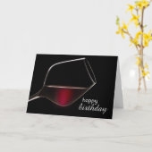 Spaß mit der Wine Birthday Card Karte (Gelbe Blume)