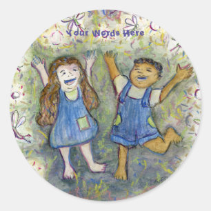 Spaß mit Fairies Art Custom Round Decal Stickers