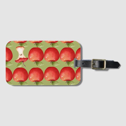 Spaß mit Frucht Red Apfel Gepäckanhänger (Vorderseite (Horizontal))