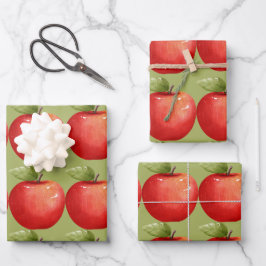 Spaß mit Frucht Red Apfel Geschenkpapier Set