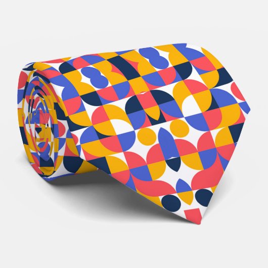 Spaß mit Geometrie Krawatte (Gerollt)