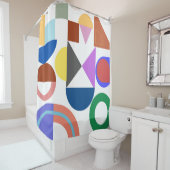 Spaß mit geometrischen, farbenfrohen Formen Duschvorhang (Beispiel)