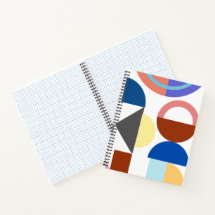 Spaß mit geometrischen, farbenfrohen Formen Notizblock