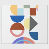 Spaß mit geometrischen farbigen Formen Name Geschenkpapier (Flach)