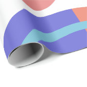 Spaß mit geometrischen farbigen Formen Name Geschenkpapier (Rolleneckpunkt)