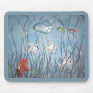 Spaß mit Gipsfischen Mousepad