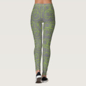 Spaß mit Grün und Grau Leggings (Rückseite)