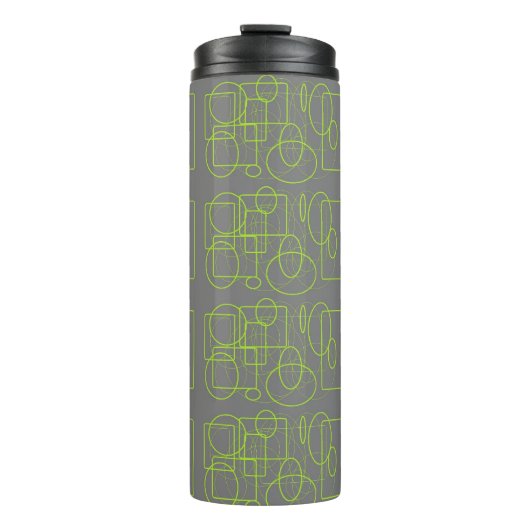 Spaß mit Grün und Grau Thermosbecher (Vorderseite)