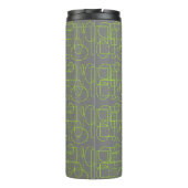 Spaß mit Grün und Grau Thermosbecher (Rückseite)