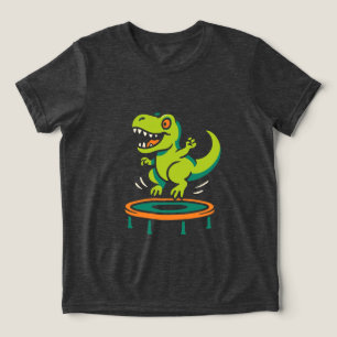 Spaß mit hüpfendem Dino Tri-Blend Shirt