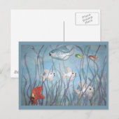 Spaß mit Kreidefischen Postkarte (Vorne/Hinten)