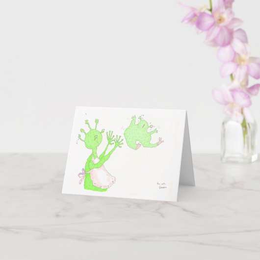 Spaß mit Oma! Karte (Orchidee)