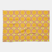 Spaß mit Orange und Rot Geschirrtuch (Horizontal)