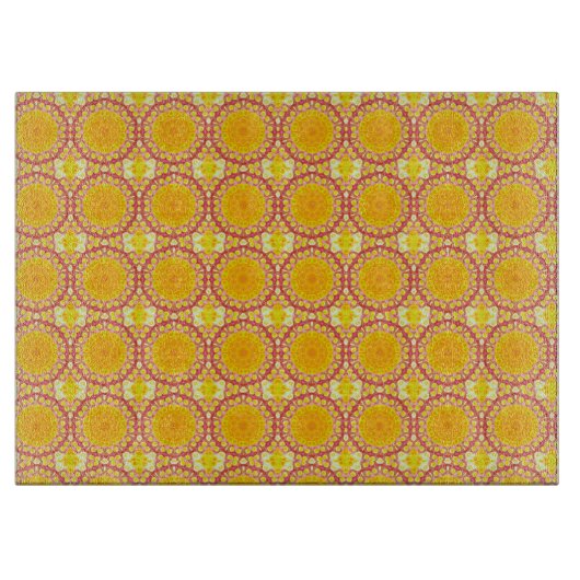 Spaß mit Orange und Rot Schneidebrett (Vorderseite)