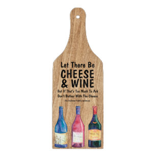 Spaß mit personalisiertem Wein und Käse Schneidebrett