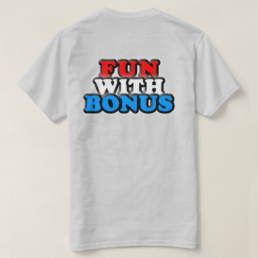 Spaß mit Prämie - Logo - vordere Tasche - T-Shirt (Design Rückseite)