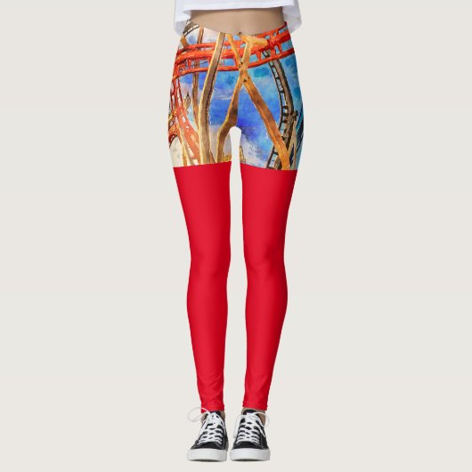 Spaß mit Roller-Untersetzer Leggings (Vorderseite)