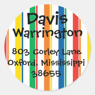 Spaß mit Streifen-Aufklebern Runder Aufkleber