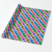 [Spaß mit Streifen] Muster #5a Diamond Rainbow Geschenkpapier (Ungerollt)