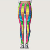 [Spaß mit Streifen] Muster #6b Regenbogenherden Leggings (Vorderseite)