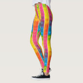 [Spaß mit Streifen] Muster #6c Rainbow Hearts  Leggings (Links)