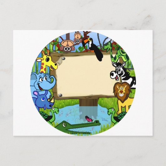 Spaß mit Tieren Postkarte (Vorderseite)