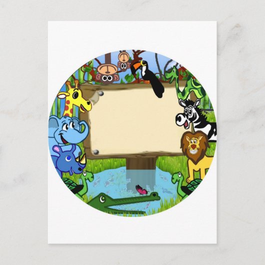 Spaß mit Tieren Postkarte (Vorderseite)