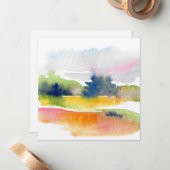 'Spaß mit Wasserfarben-Pinselstrichen' Abstrakt An Mitteilungskarte (Vorderseite/Rückseite Beispiel)