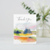 'Spaß mit Wasserfarben-Pinselstrichen' Abstrakt Dankeskarte (Stehend Vorderseite)