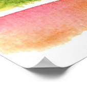 'Spaß mit Wasserfarben-Pinselstrichen' Abstrakt Poster (Ecke)