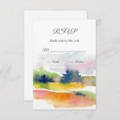'Spaß mit Wasserfarben-Pinselstrichen' Abstrakt RSVP Karte (Vorne/Hinten)