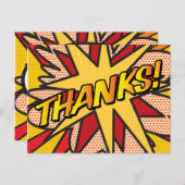 Spaß modern DANKEN Personalisierte Sprechblase Postkarte (Vorne/Hinten)