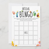 Spaß & Moderne Cocktails Bingo Game Card Einladung (Vorderseite)