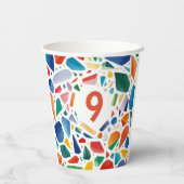 Spaß Moderne Coole Kinder klettern Felsen Paint Pappbecher (Rückseite)