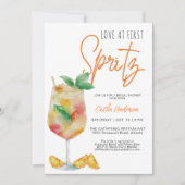 Spaß Moderne Liebe beim ersten Spritz-Brautparty Einladung (Vorderseite)