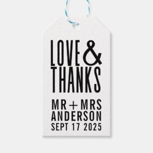 Spaß Moderne Liebe und Dank Foto Gastgeschenk Hoch Geschenkanhänger