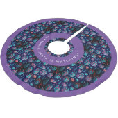 Spaß Moderne Lila Weihnachtsnachtsfeier Grüße Polyester Weihnachtsbaumdecke (Schrägansicht)