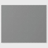 Spaß Moderne Mini kariert Schwarz + Weiß Geschenkpapier (Flach)